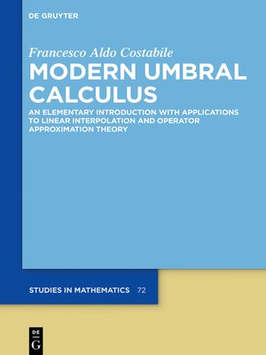 cover image of Modern Umbral Calculus
